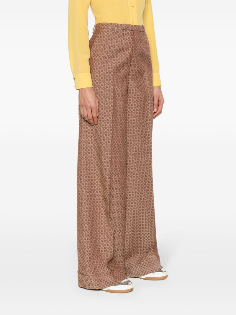 Brown Square G Tailored Trousers