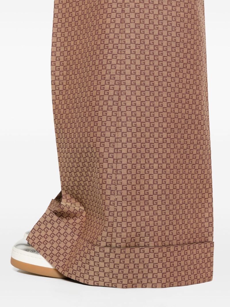 Brown Square G Tailored Trousers