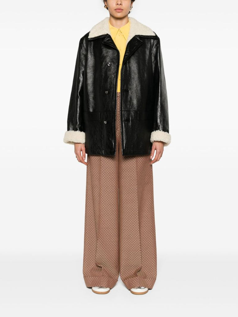 Brown Square G Tailored Trousers