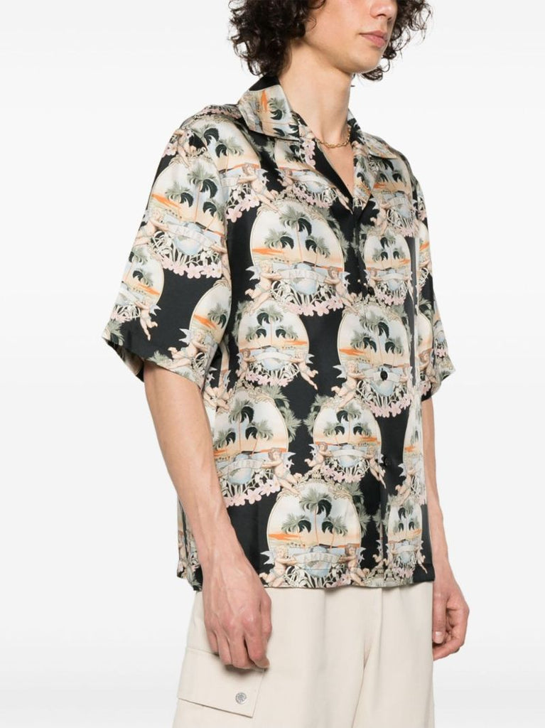 Black Palm Graphic-print Shirt