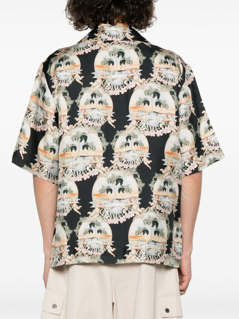 Black Palm Graphic-print Shirt