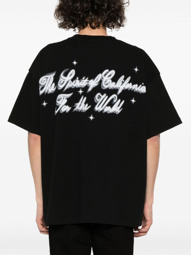 Black Airbrush Cherub Cotton T-shirt