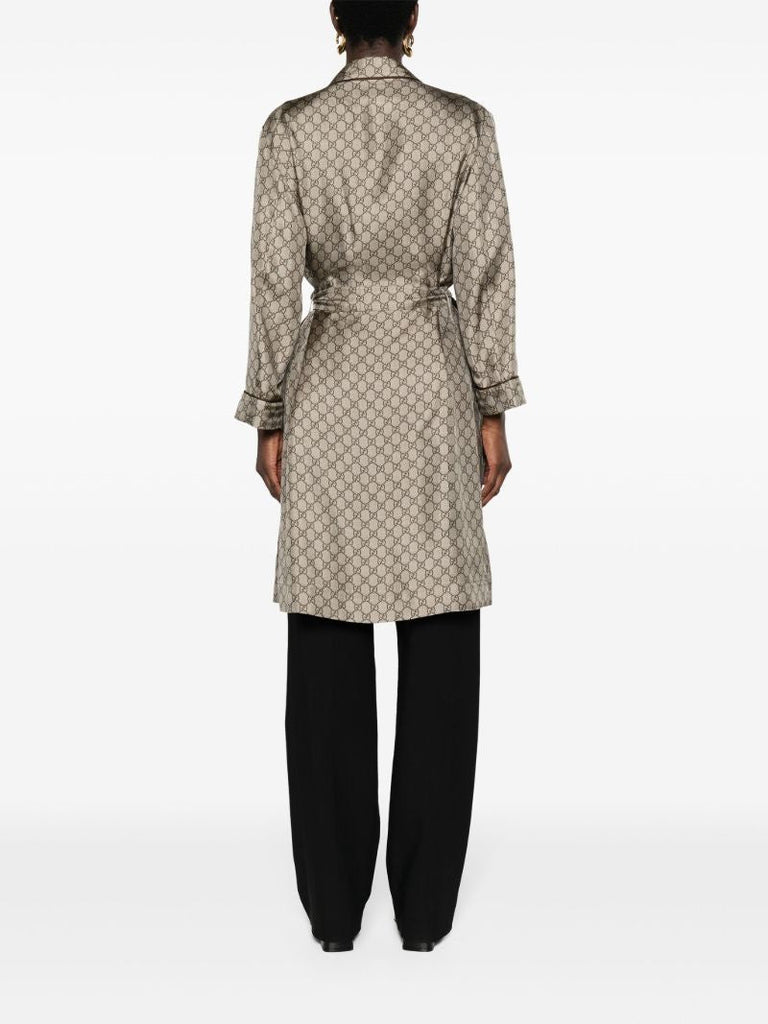 Neutral Gg Supreme Silk Shirt
