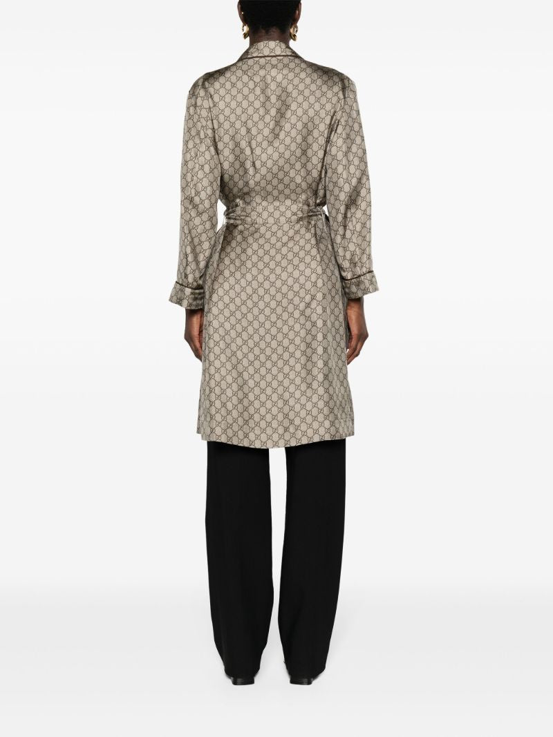 Neutral Gg Supreme Silk Shirt