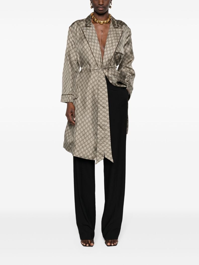 Neutral Gg Supreme Silk Shirt