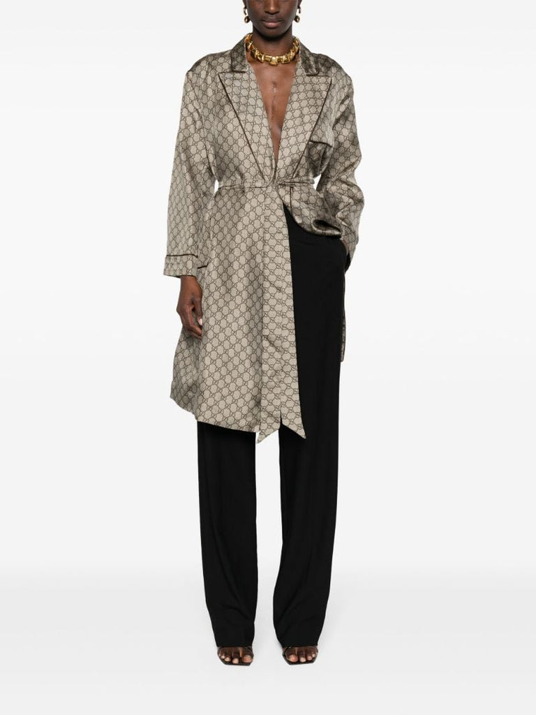 Neutral Gg Supreme Silk Shirt