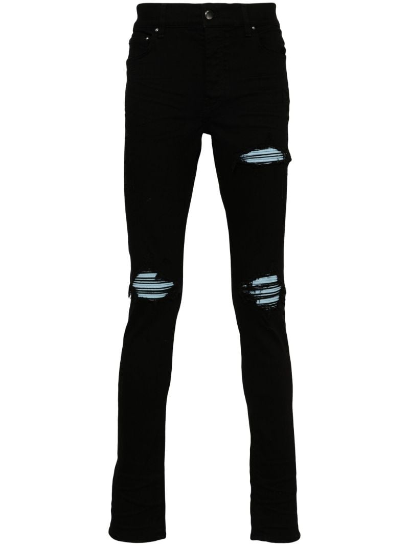 Black Mx1 Suede Skinny Jeans