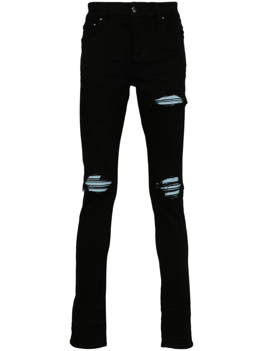 Black Mx1 Suede Skinny Jeans
