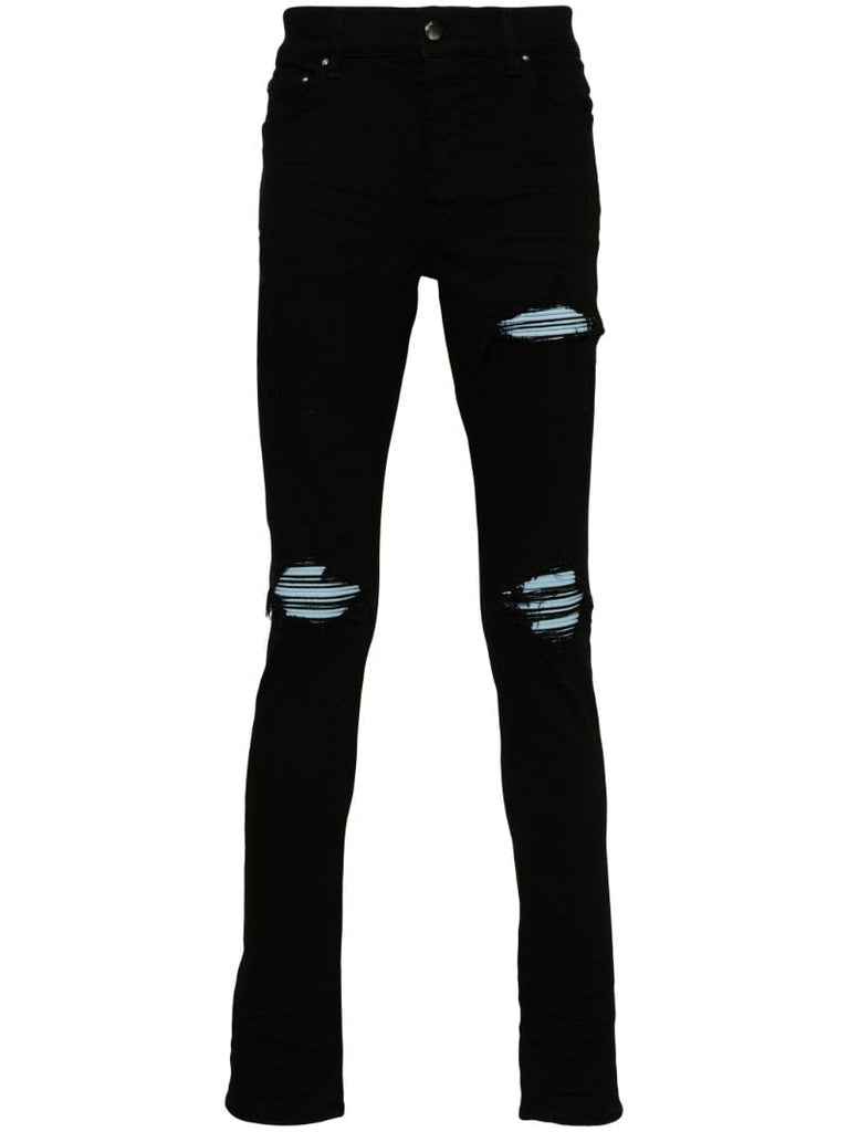 Black Mx1 Suede Skinny Jeans