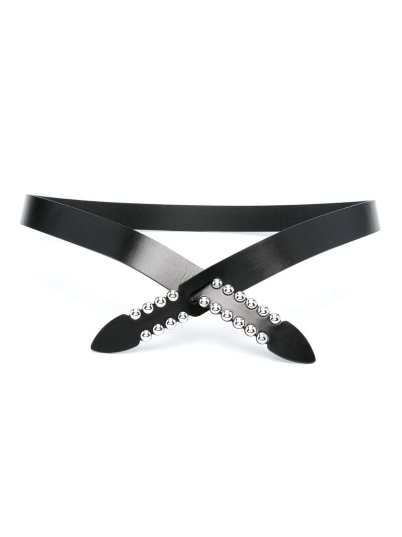 Black Lecce Leather Belt