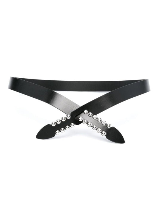Black Lecce Leather Belt