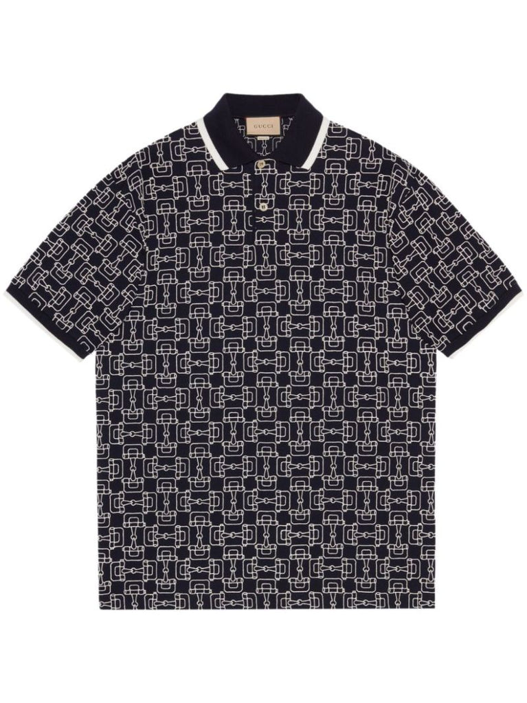 Horsebit-print Polo Shirt