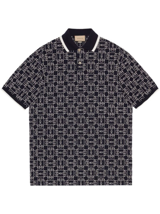 Horsebit-print Polo Shirt