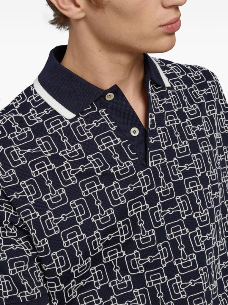 Horsebit-print Polo Shirt