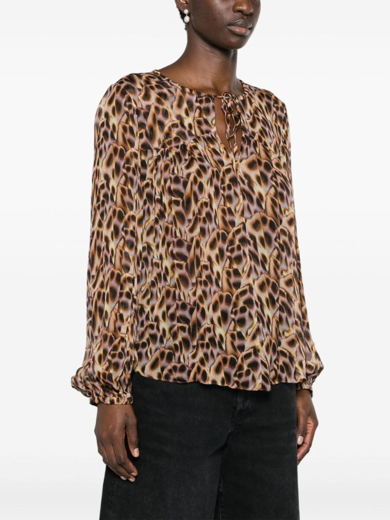 Brown Daytonea Leopard-print Blouse
