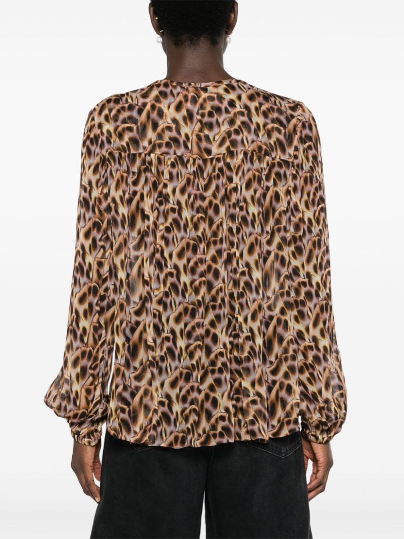 Brown Daytonea Leopard-print Blouse