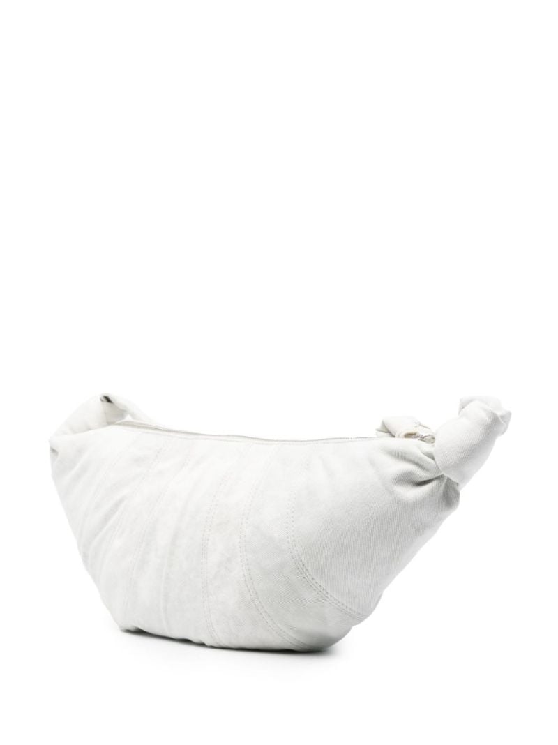 White Medium Croissant Shoulder Bag