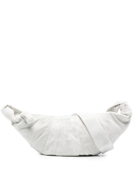 White Medium Croissant Shoulder Bag