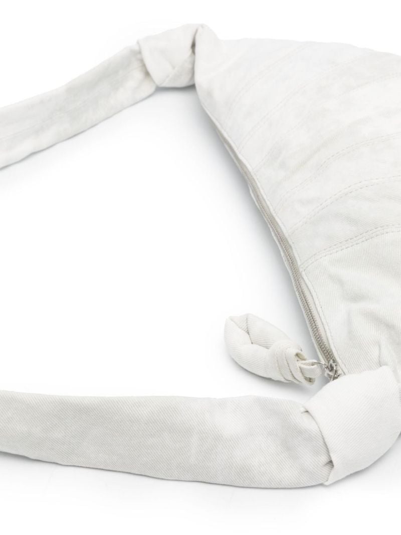 White Medium Croissant Shoulder Bag