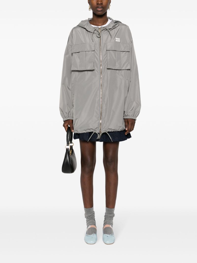 Grey Logo Hooded Jacket