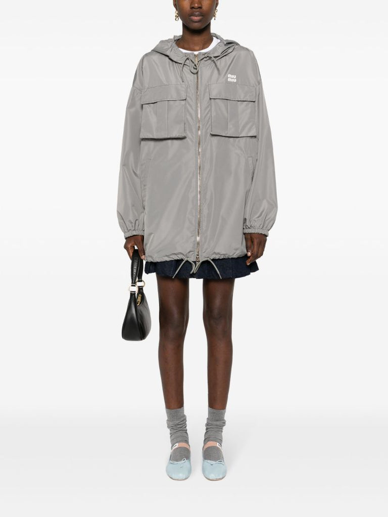 Grey Logo Hooded Jacket