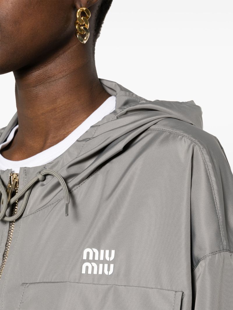 Grey Logo Hooded Jacket