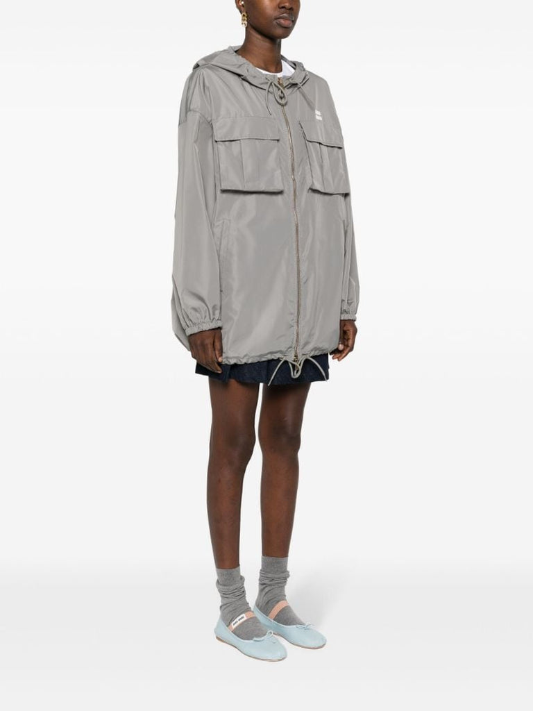 Grey Logo Hooded Jacket