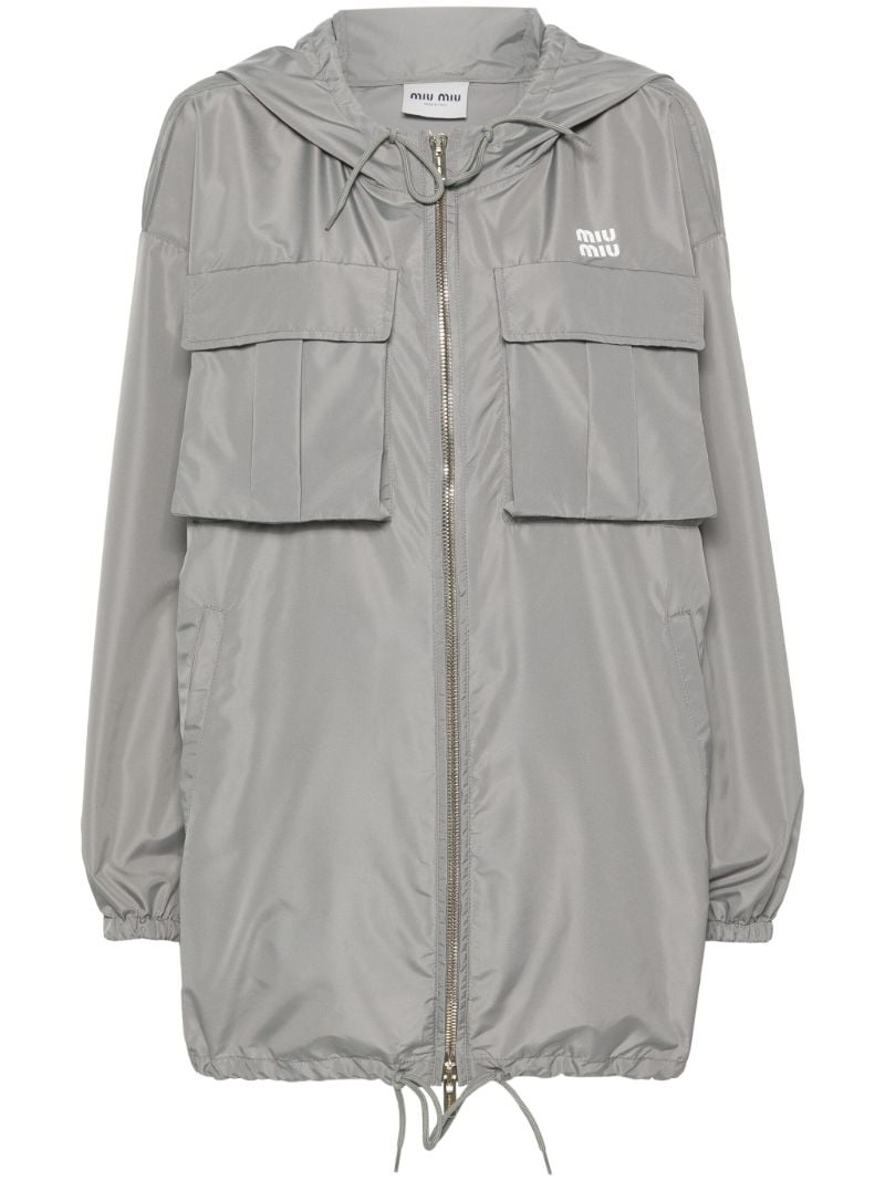 Grey Logo Hooded Jacket