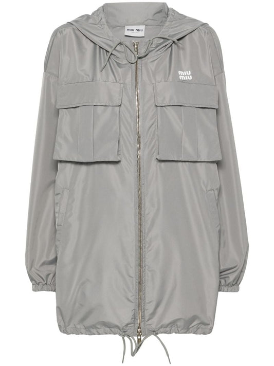 Grey Logo Hooded Jacket
