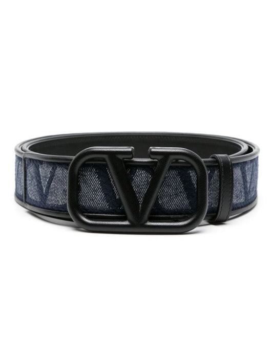 Black Toile Iconographe-jacquard Reversible Belt