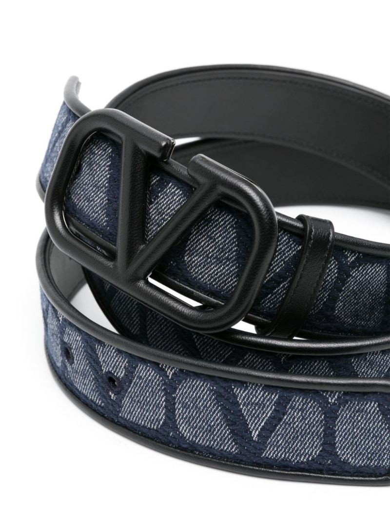 Black Toile Iconographe-jacquard Reversible Belt