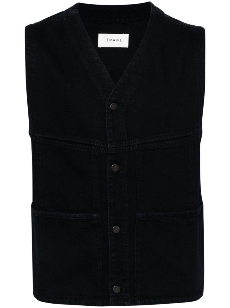 Blue 4 Pocket Denim Gilet