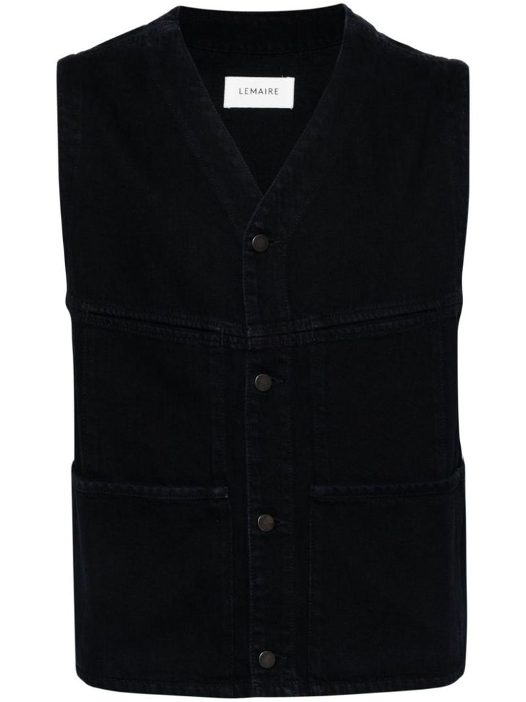 Blue 4 Pocket Denim Gilet