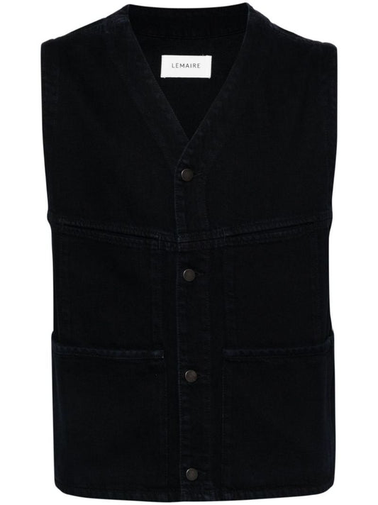 Blue 4 Pocket Denim Gilet