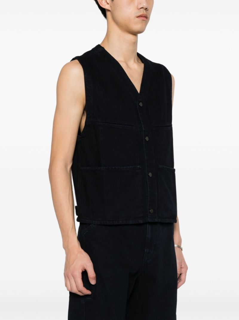 Blue 4 Pocket Denim Gilet