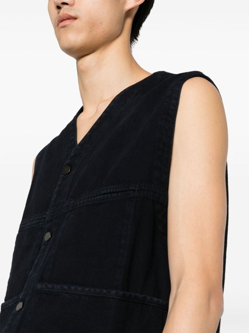 Blue 4 Pocket Denim Gilet