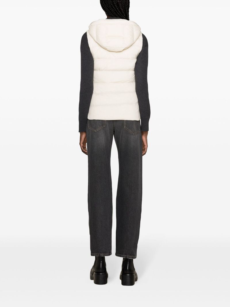 Neutral Clair Hooded Puffer Gilet
