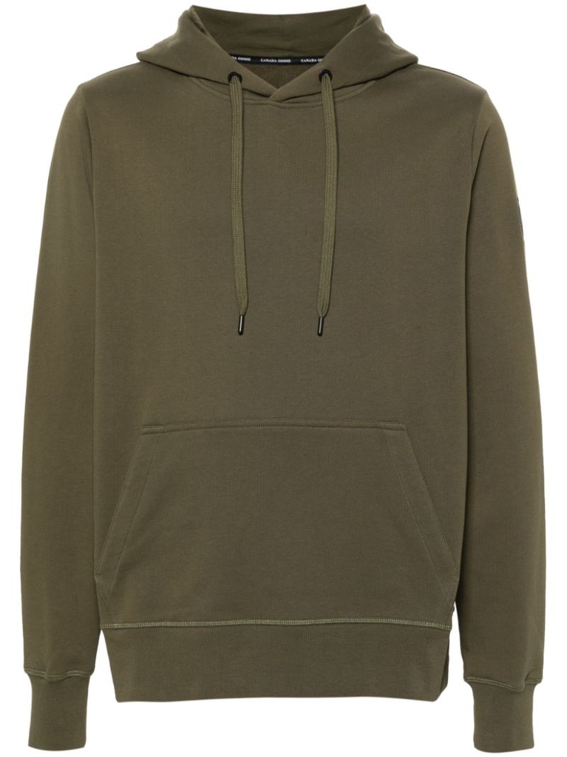 Green Drawstring Cotton Hoodie