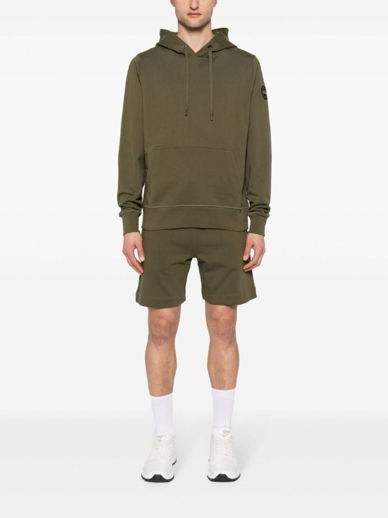 Green Drawstring Cotton Hoodie