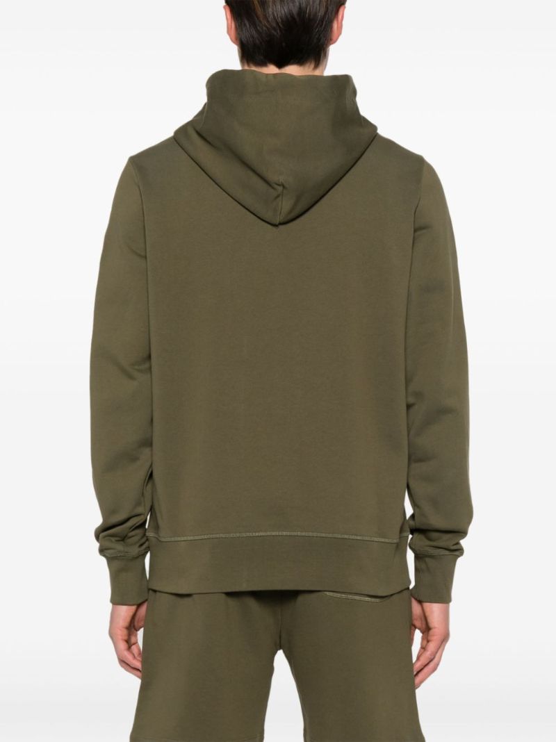 Green Drawstring Cotton Hoodie