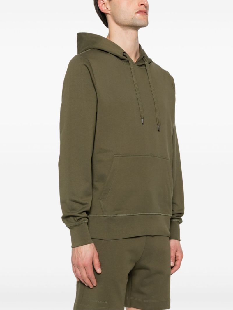 Green Drawstring Cotton Hoodie