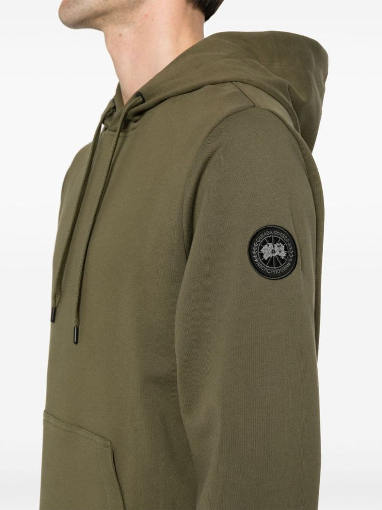 Green Drawstring Cotton Hoodie