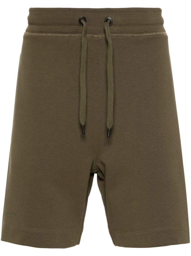 Green Cotton Track Shorts