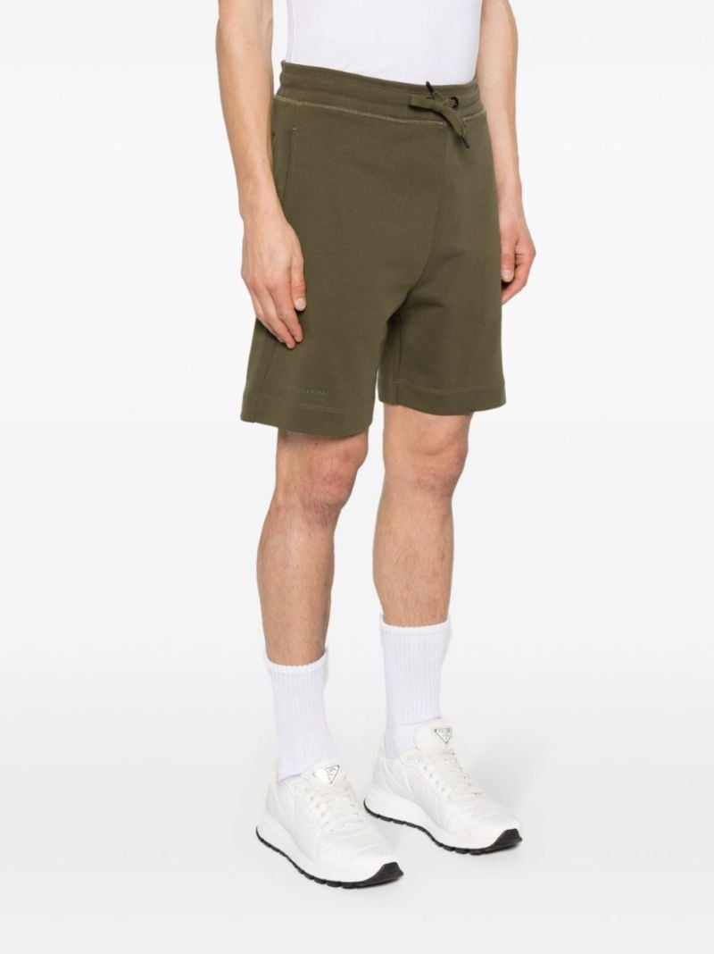 Green Cotton Track Shorts