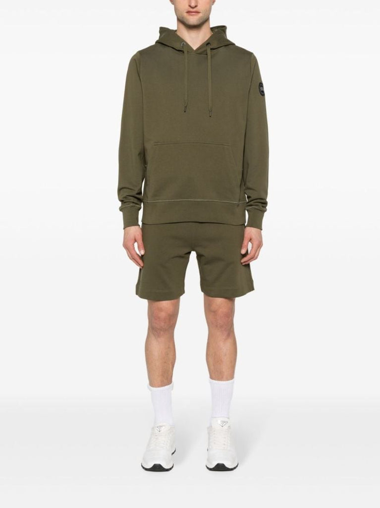 Green Cotton Track Shorts