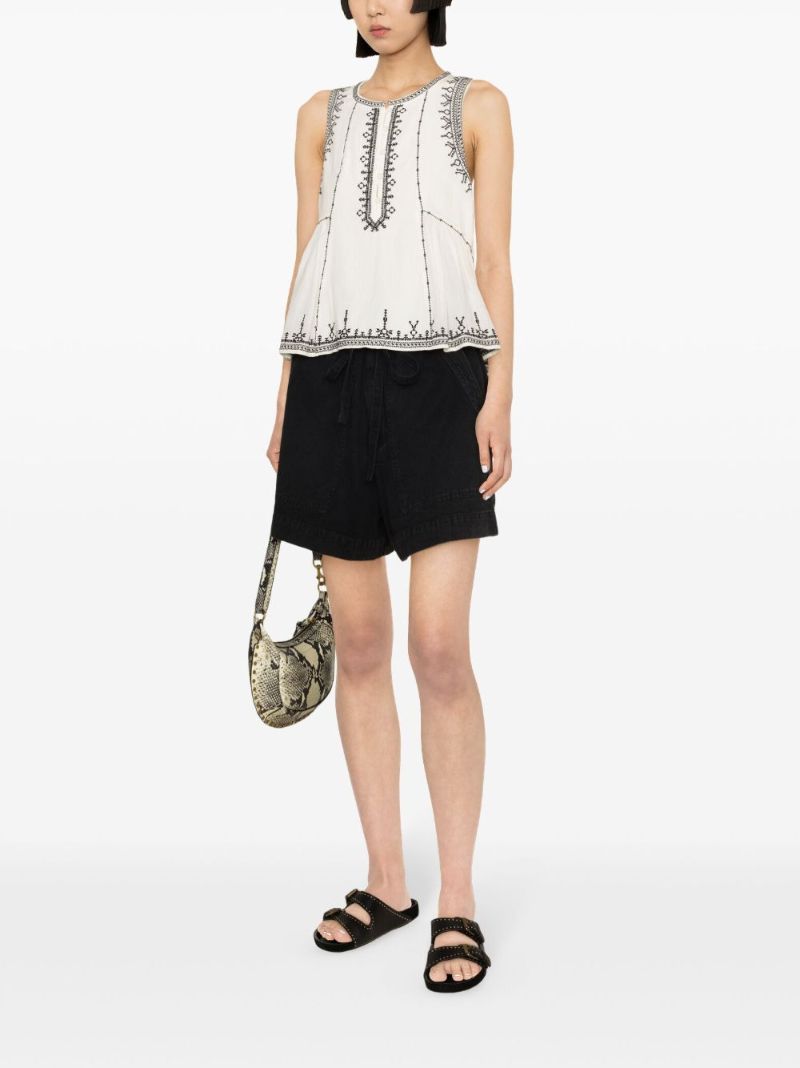White Pagos Embroidered Blouse