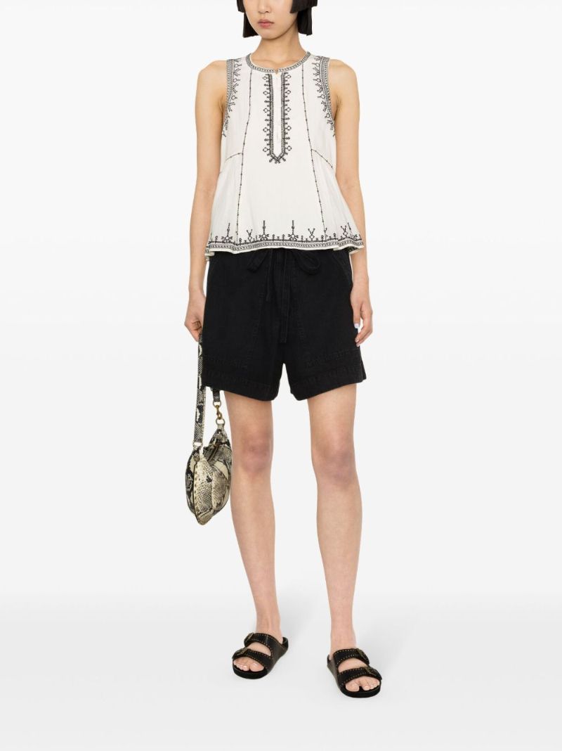White Pagos Embroidered Blouse