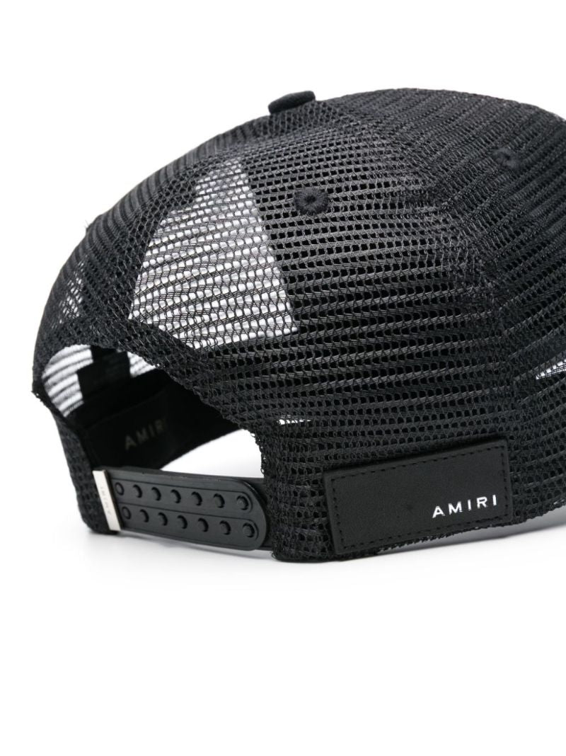 White Staggered Panelled Cap