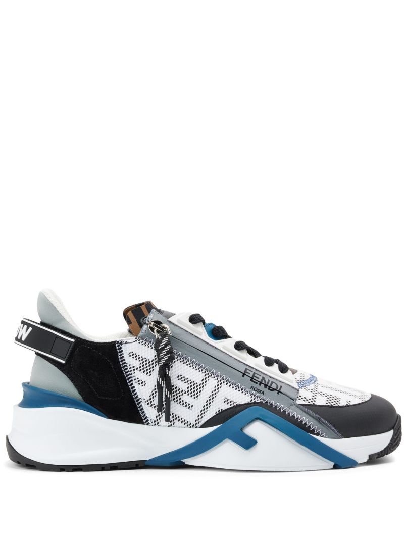 White Flow Panelled Sneakers