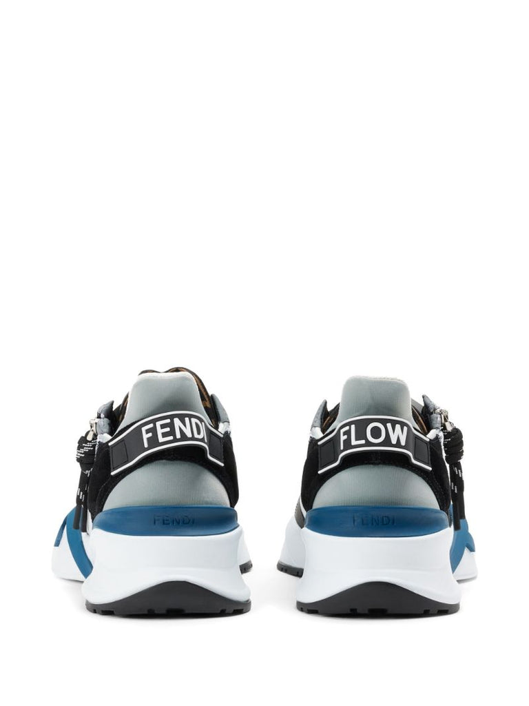 White Flow Panelled Sneakers